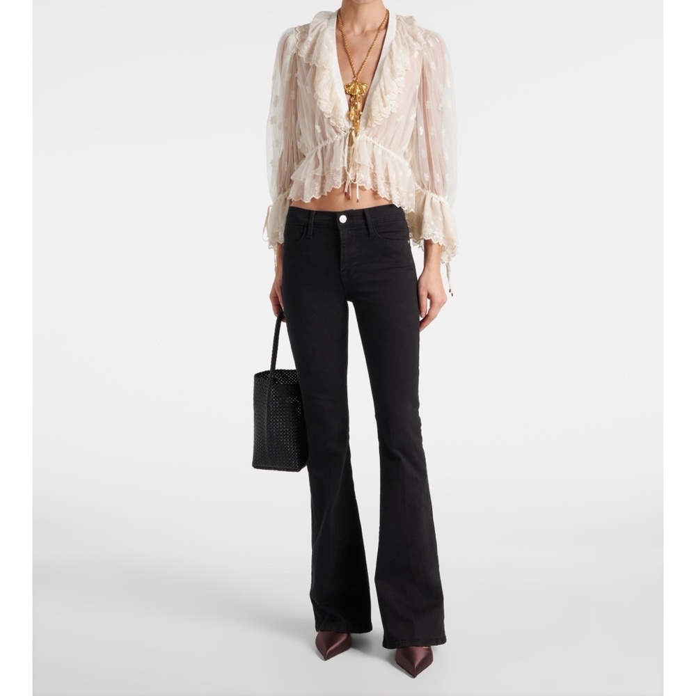 FRAME Le High Flare Jeans Washed Black | 26